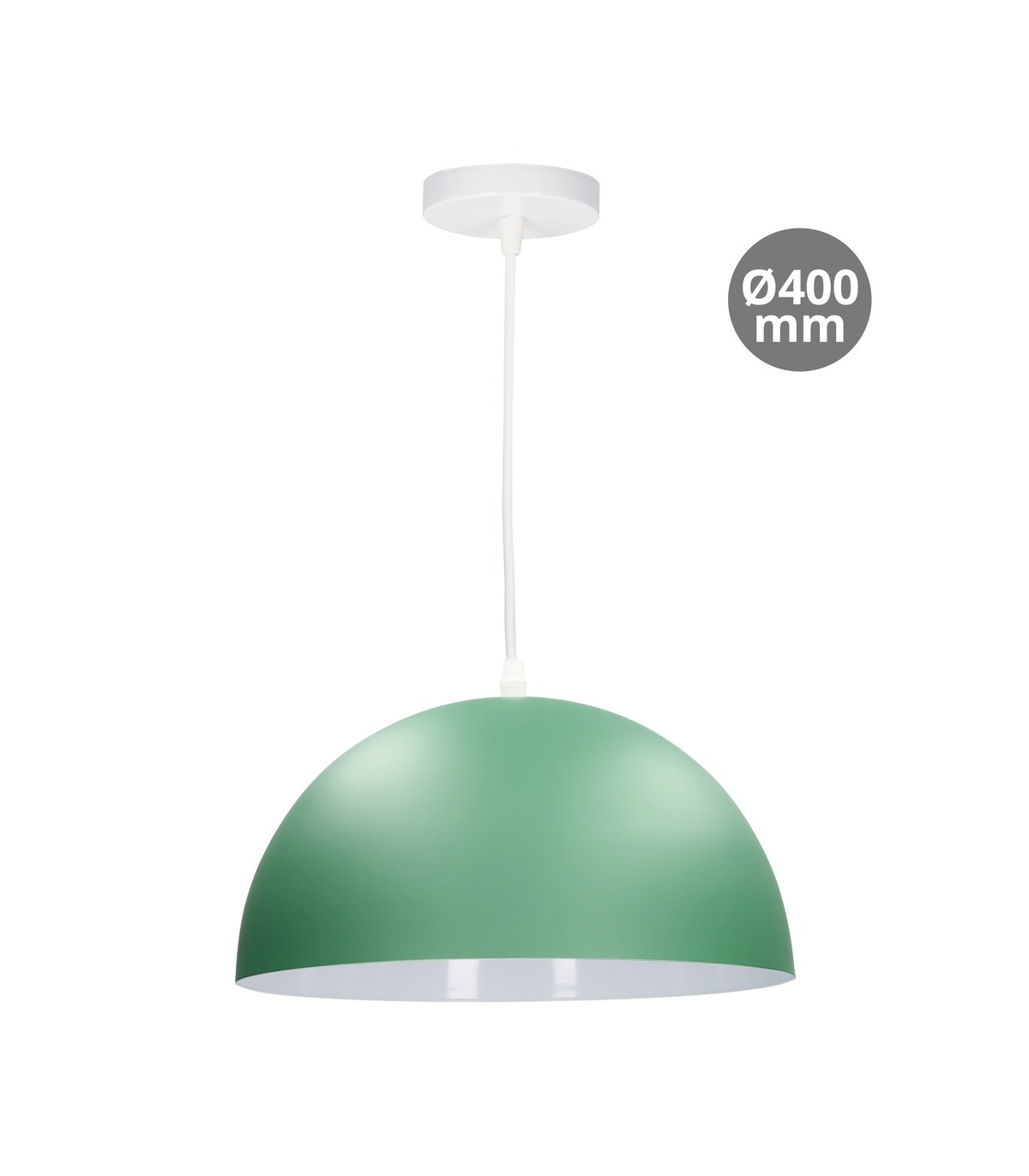 Lámpara Colgante ABALA Ø400 1xE27 Verde