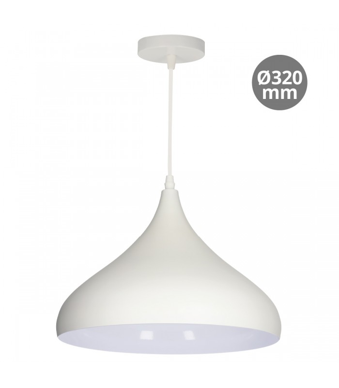 Lámpara Colgante NOLA Ø320 1xE27 Blanco