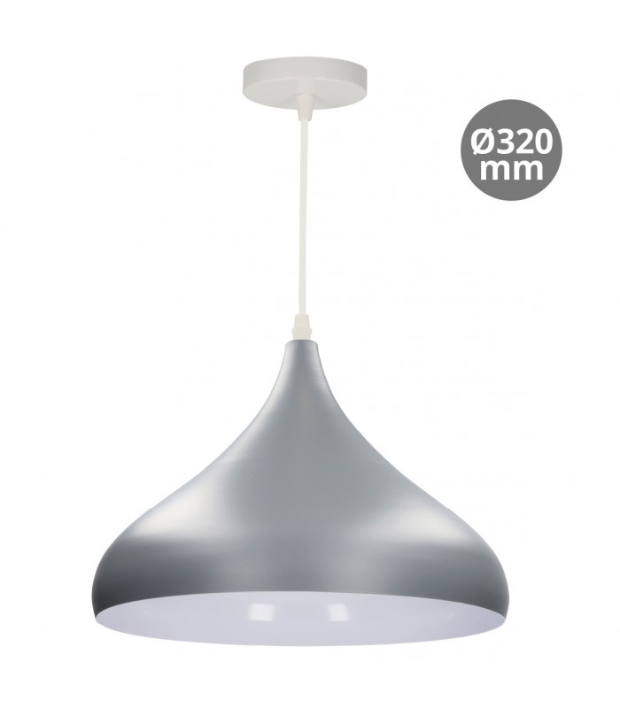 Lámpara Colgante NOLA Ø320 1xE27 Gris