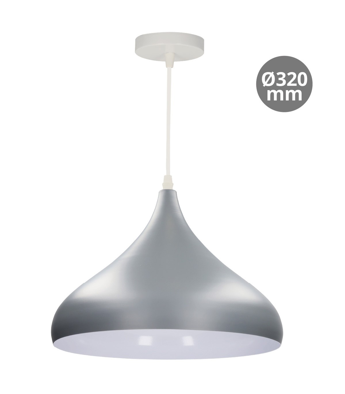 Lámpara Colgante NOLA Ø320 1xE27 Gris