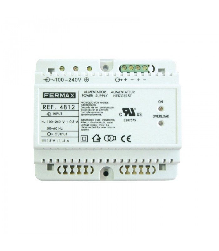 Alimentador Din6 100-240VAC/18VDC-1.5A Fermax