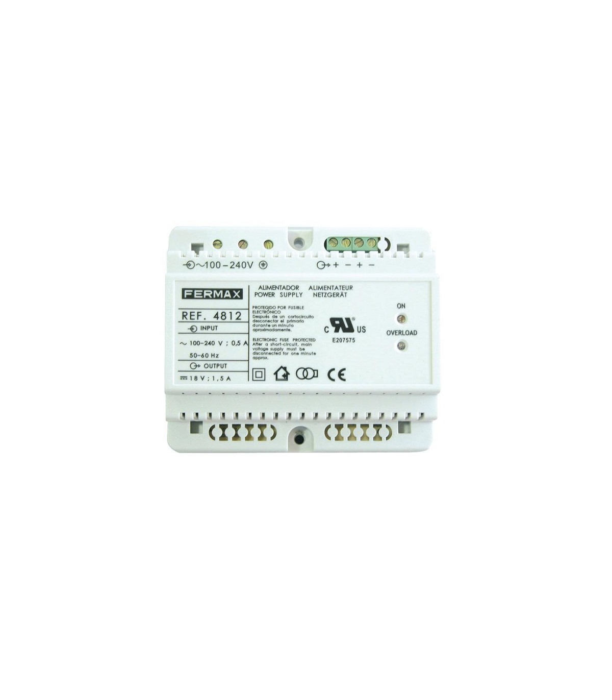 Alimentador Din6 100-240VAC/18VDC-1.5A Fermax