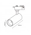 Foco Carril Monofásico ZIOX 30W 3000Lm 36º Blanco Regulable