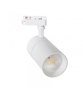 Foco Carril Monofásico ZIOX 30W 3000Lm 36º Blanco Regulable