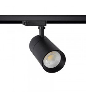 Foco Carril Monofásico ZIOX 30W 3000Lm 36º Negro Regulable