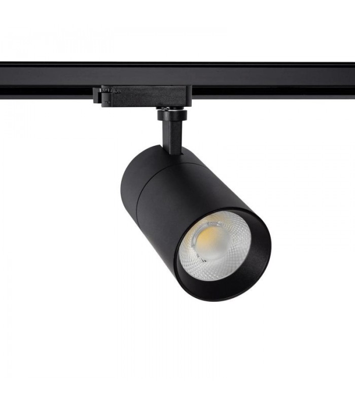 Foco Carril Monofásico ZIOX 30W 3000Lm 36º Negro Regulable