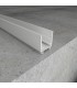 Perfil Aluminio SHOW Lacado Blanco Superficie -2 Metros-