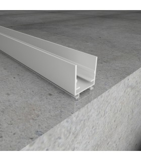 Perfil Aluminio SHOW Lacado Blanco Superficie -2 Metros-