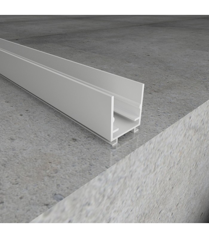 Perfil Aluminio SHOW Lacado Blanco Superficie -2 Metros-