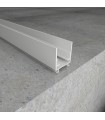 Perfil Aluminio SHOW Lacado Blanco Superficie -2 Metros-
