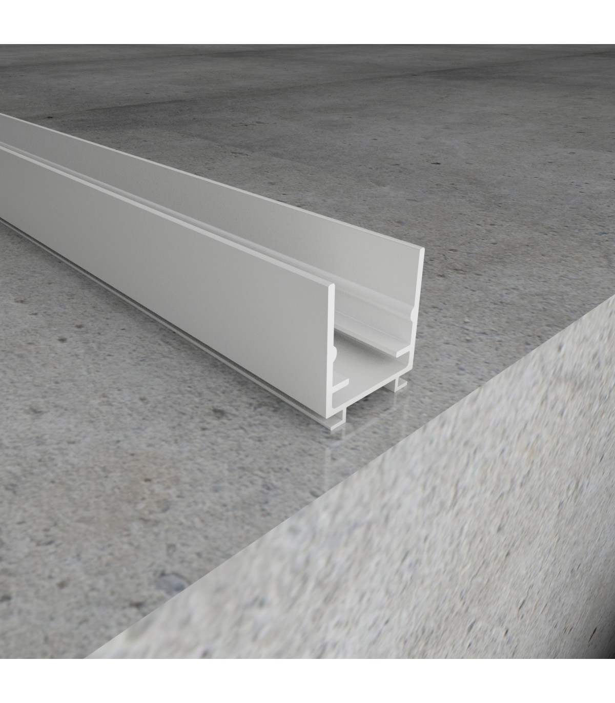 Perfil Aluminio SHOW Lacado Blanco Superficie -2 Metros-