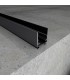 Perfil Aluminio SHOW Lacado Negro Superficie -2 Metros-