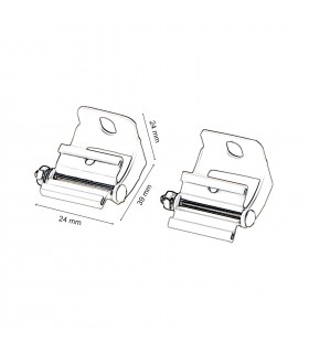Pack 2 Clip de Sujeción Blanco Para Perfil LM3699