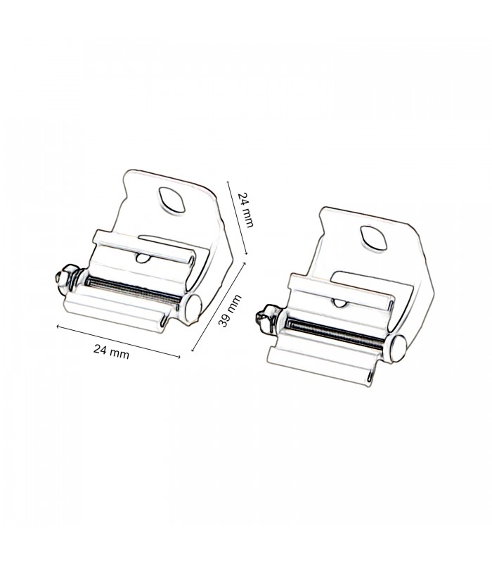 Pack 2 Clip de Sujeción Blanco Para Perfil LM3699