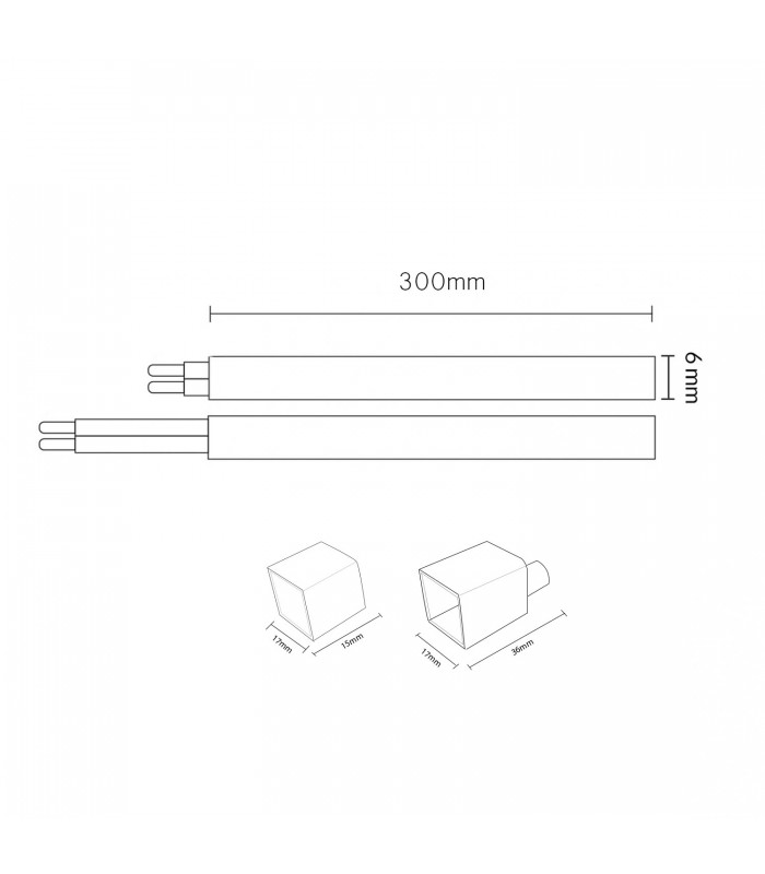 Cable Adaptador Para Bañador Neón Led Flexible