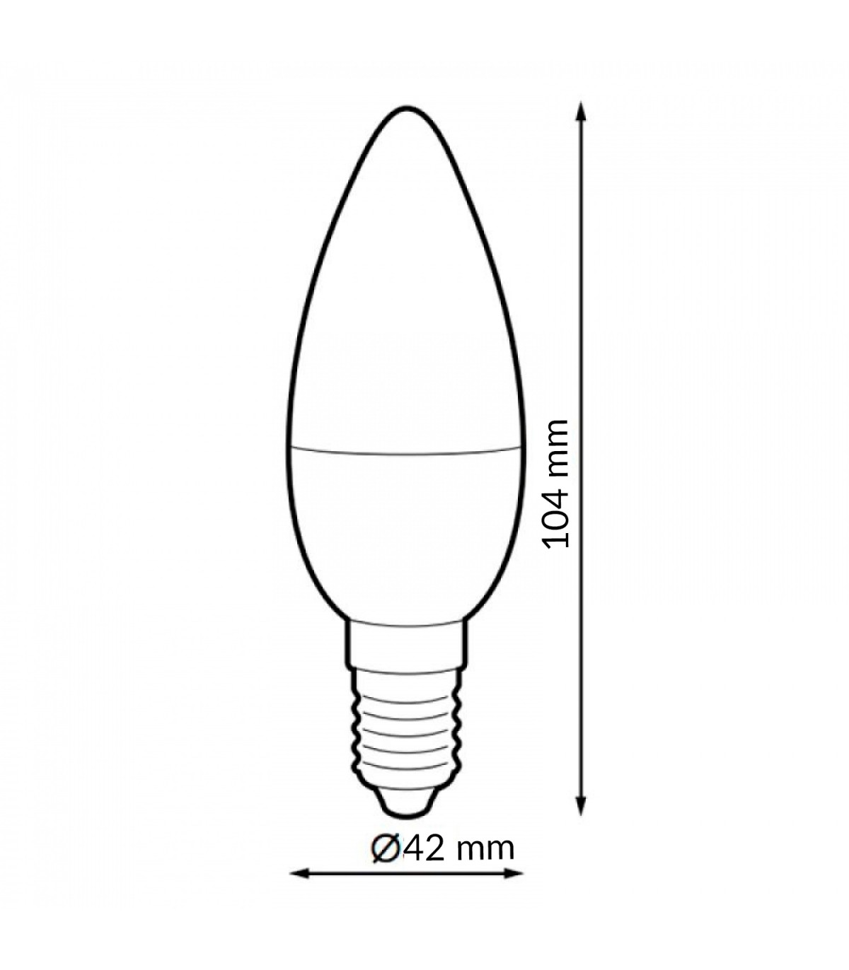 Bombilla Vela Led PRO 6W 732Lm 200º E14