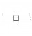 Perfil Aluminio Flexible DIFE Empotrar Obra -2 Metros-