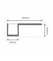 Perfil Aluminio Flexible BOYD Empotrar Obra -2 Metros-