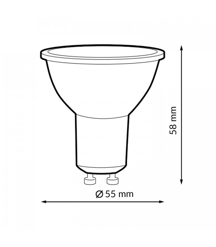 Dicroica Led PRO GU10 7W 854Lm 60º