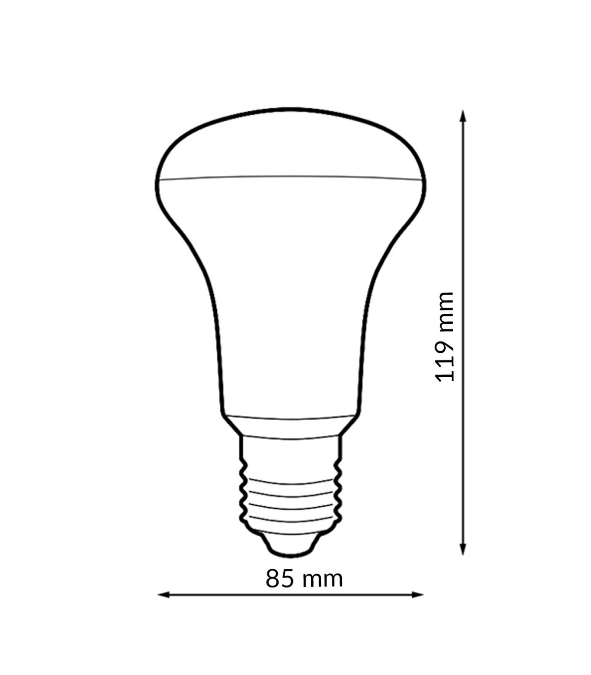 Reflectora Led PRO R80 12W 1464LM 200º E27