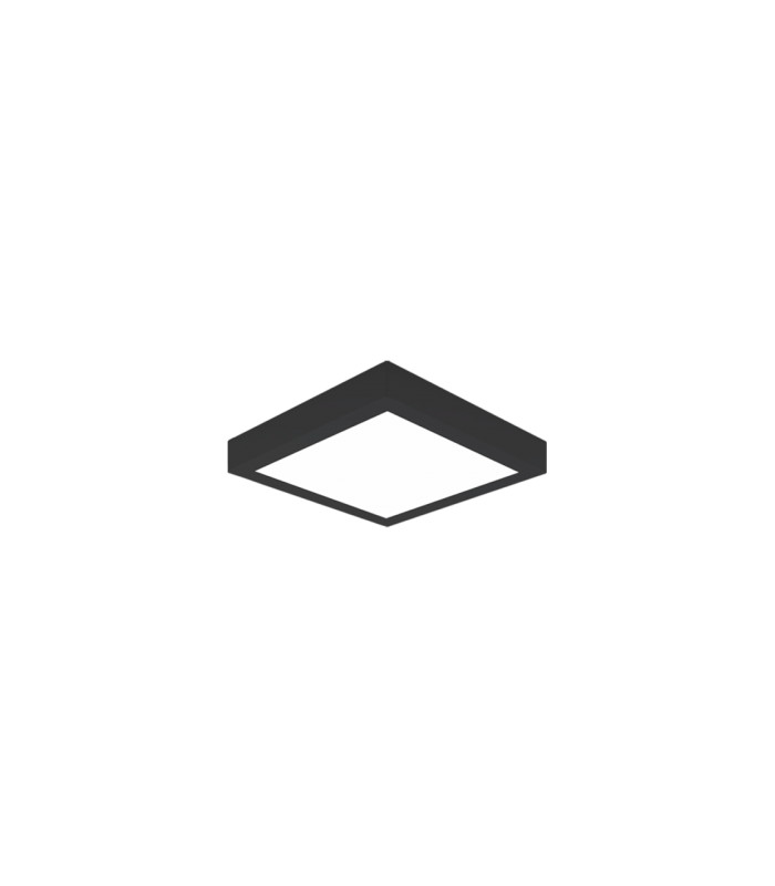 Plafón Superficie Led 13W 1020LM 120º IP20 Cuadrado Negro CCT