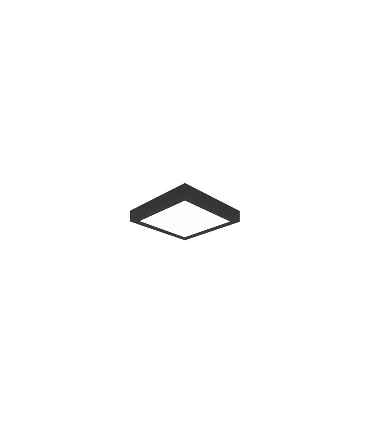 Plafón Superficie Led 25W 2450LM 120º IP20 Cuadrado Negro CCT