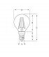 Bombilla LED filamento 4W 495Lm G45 E14