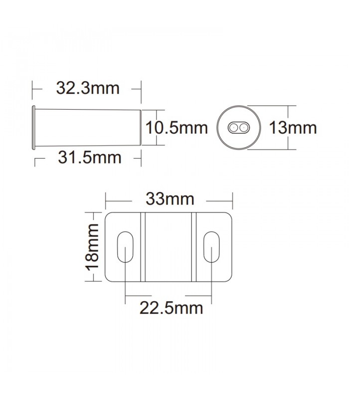 Sensor de Puerta Infrarrojos 12-24V 1A ON/OFF