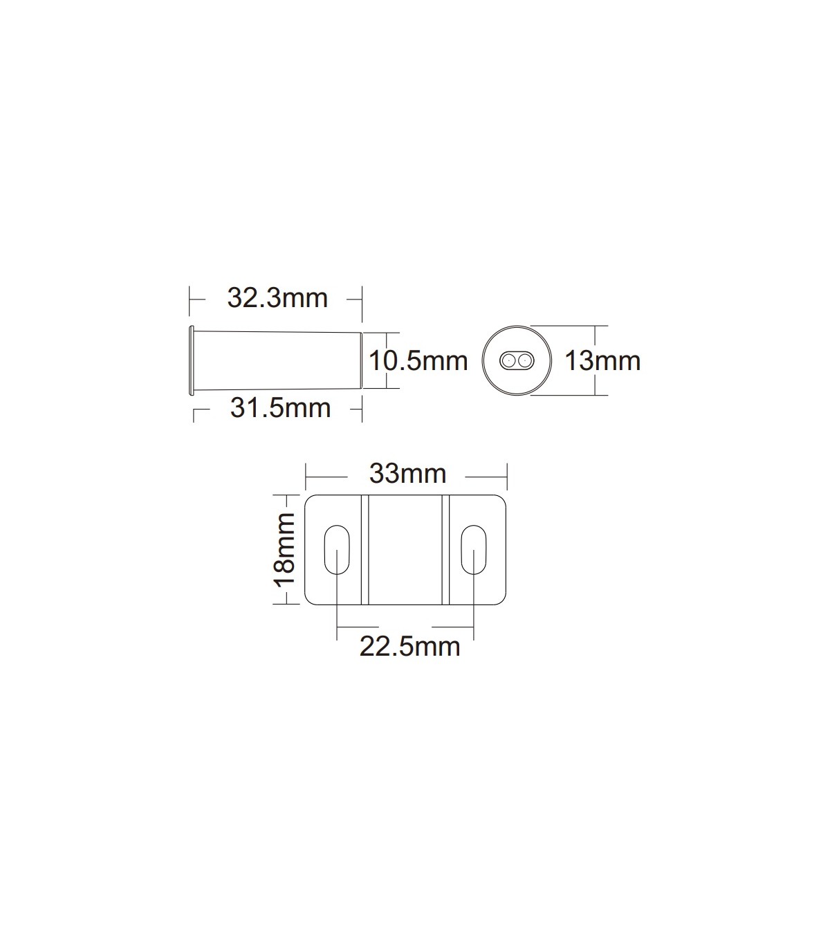 Sensor de Puerta Infrarrojos 12-24V 1A ON/OFF