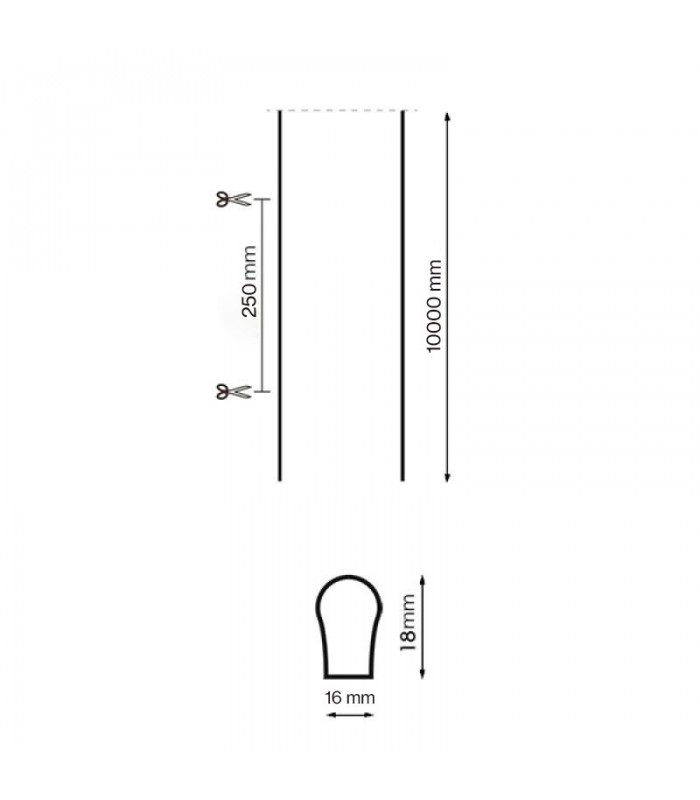 Bañador Neón LED Flexible 12W 1200Lm/M IP65 220V -10 Metros-