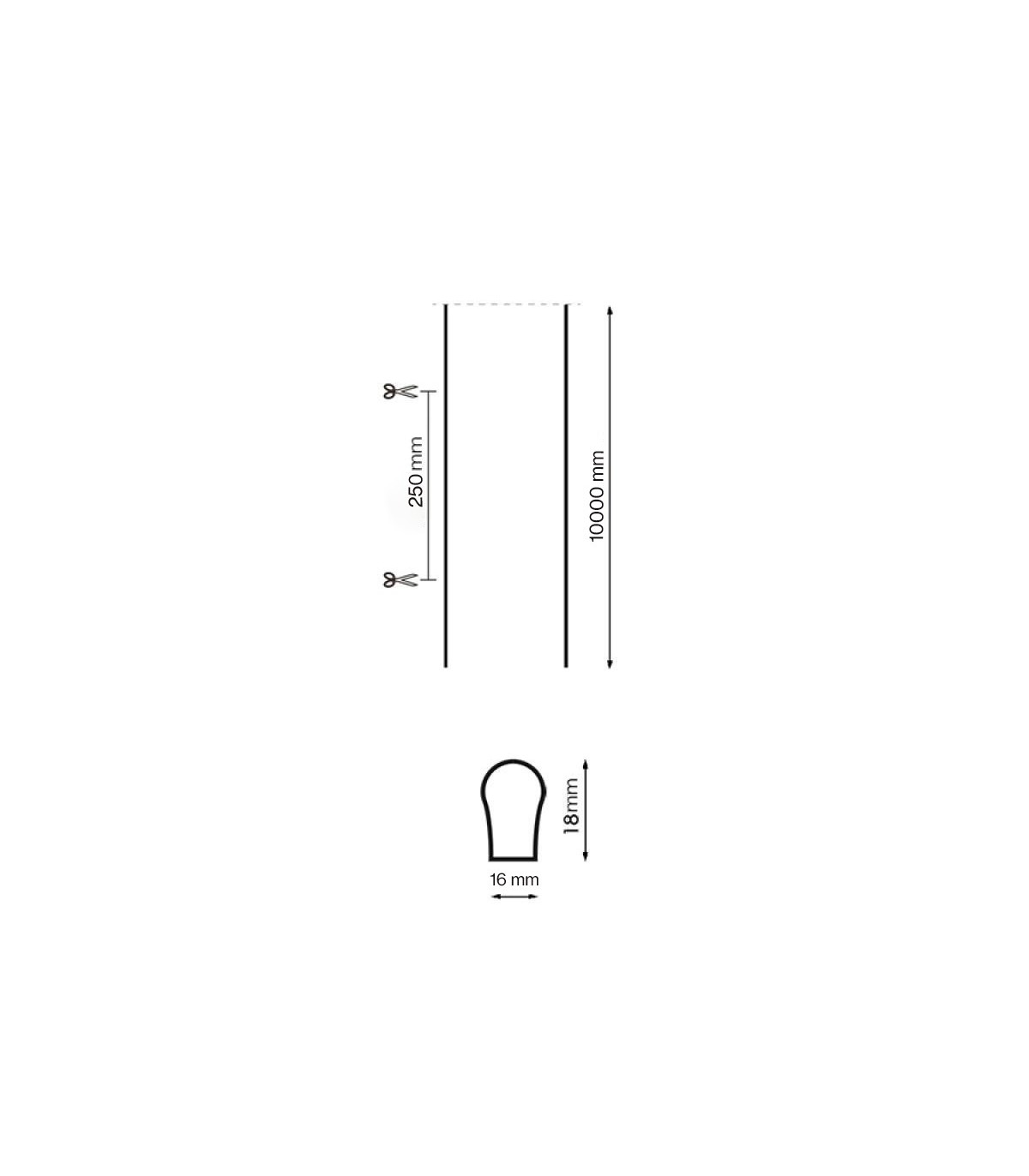Bañador Neón LED Flexible 12W 1200Lm/M IP65 220V -10 Metros-