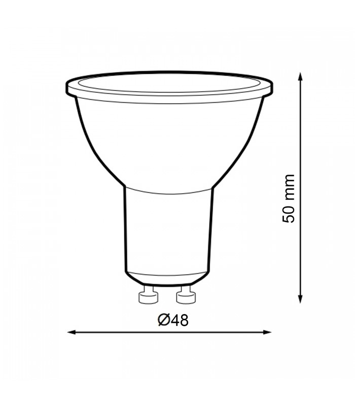 Pack-6 Dicroicas Led GU10 7W 580Lm 60º