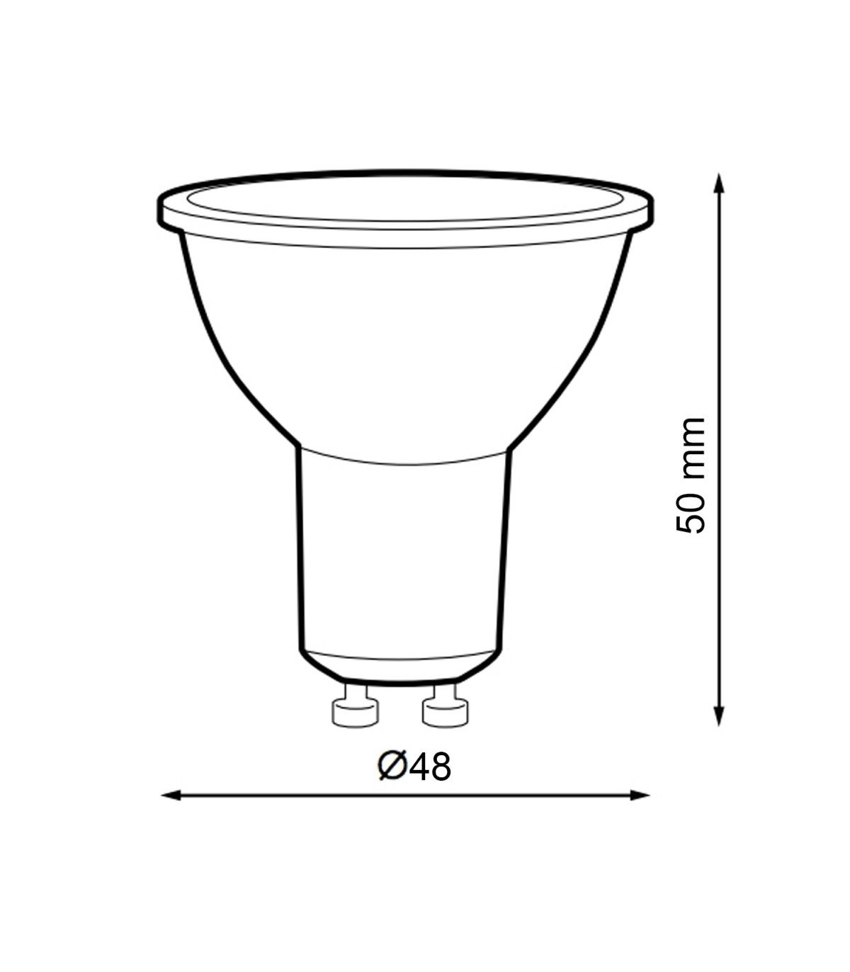 Pack-6 Dicroicas Led GU10 7W 580Lm 60º Regulable