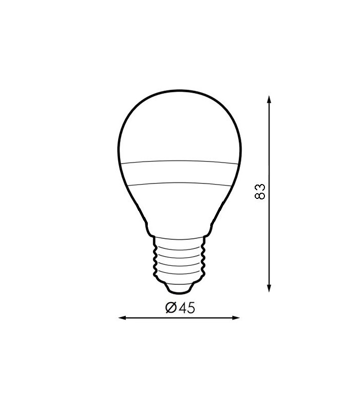 Bombilla LED 5W 450Lm 160º E27 IP20