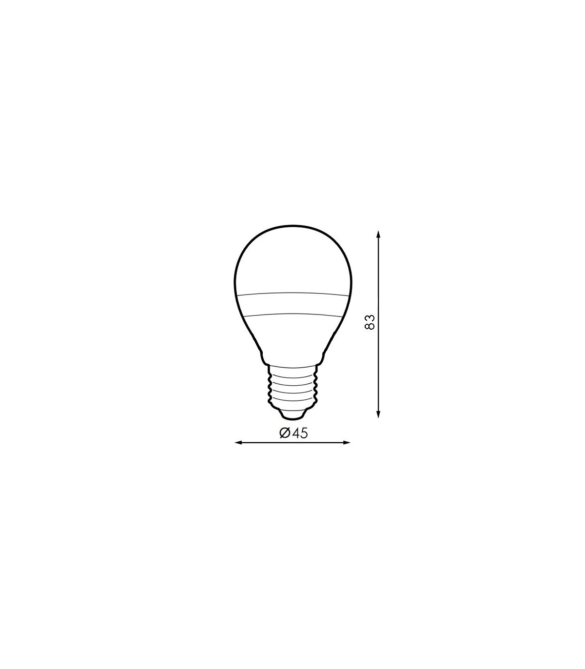 Bombilla LED 5W 450Lm 160º E27 IP20