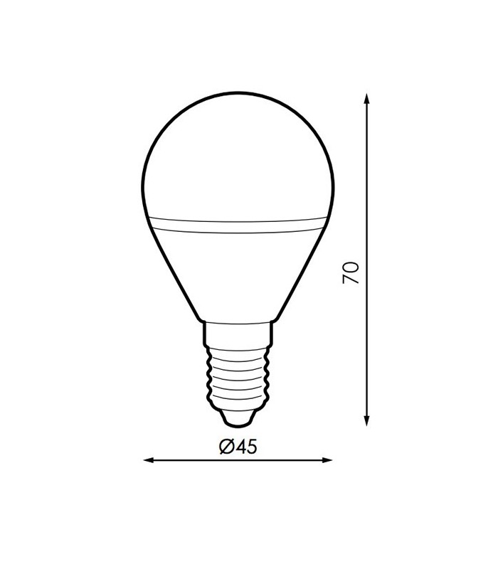 Bombilla LED 7W 590Lm 160º E14 IP20
