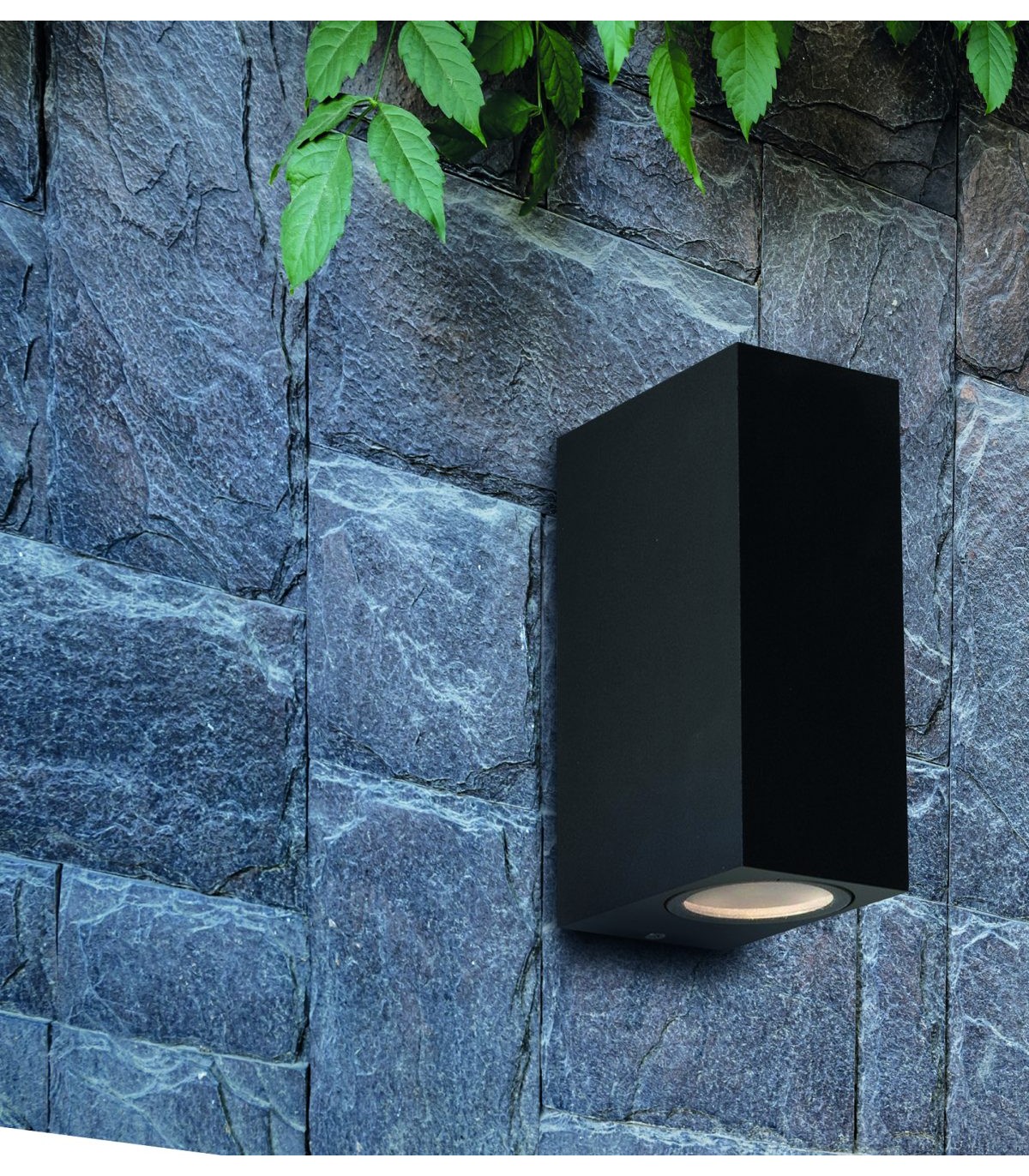Aplique Pared BLack Kube 2xGU10 IP54