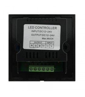 Controlador Empotrable Táctil RGB 12/24V 144/288W IP20 Negro