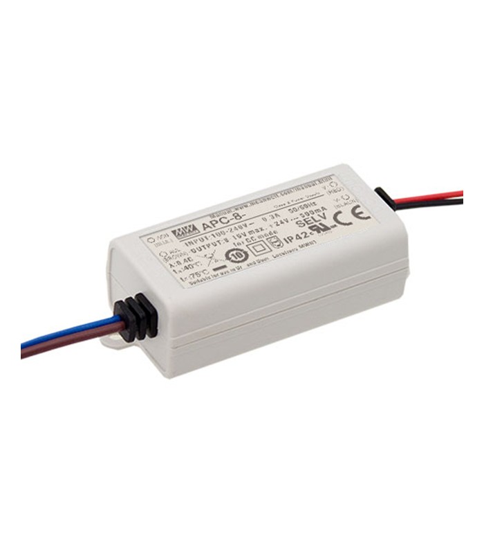 Driver Mean Well 8W 8~16VDC 500mA IP42 APC-8-500