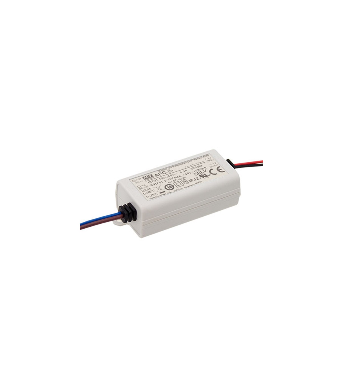 Driver Mean Well 8W 8~16VDC 500mA IP42 APC-8-500