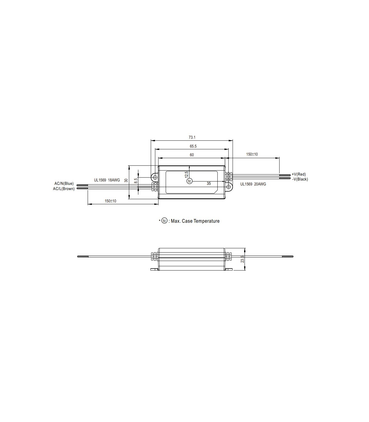 Driver Mean Well 8W 8~16VDC 500mA IP42 APC-8-500