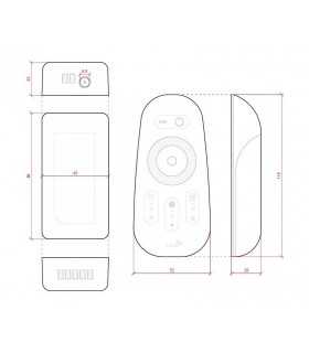 Controladora RGBW 12V-24V 288-576W IP25 Tactil