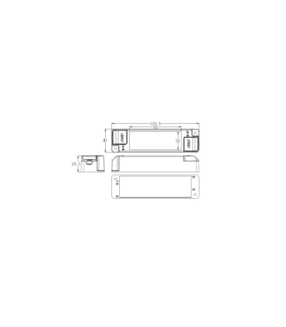 Driver LIFUD 62W OUT 30-40VDC 1550mA Free Flicker
