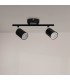 Aplique de Techo Gu10 Orientable Serie BLACK 2 Focos