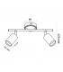 Aplique de Techo Gu10 Orientable Serie BLACK 2 Focos