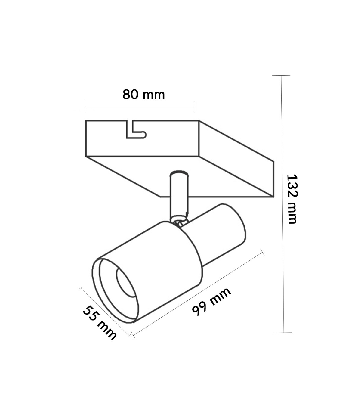 Aplique de Techo Gu10 Orientable Serie GOLD 1 Foco
