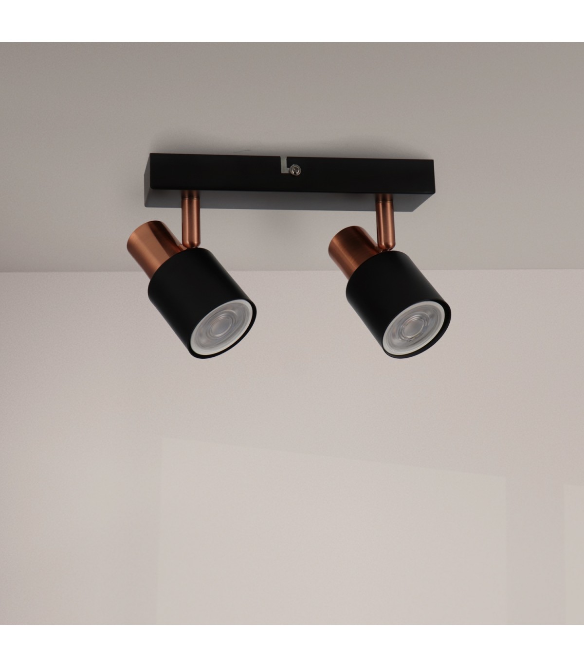 Aplique de Techo Gu10 Orientable Serie GOLD 2 Focos