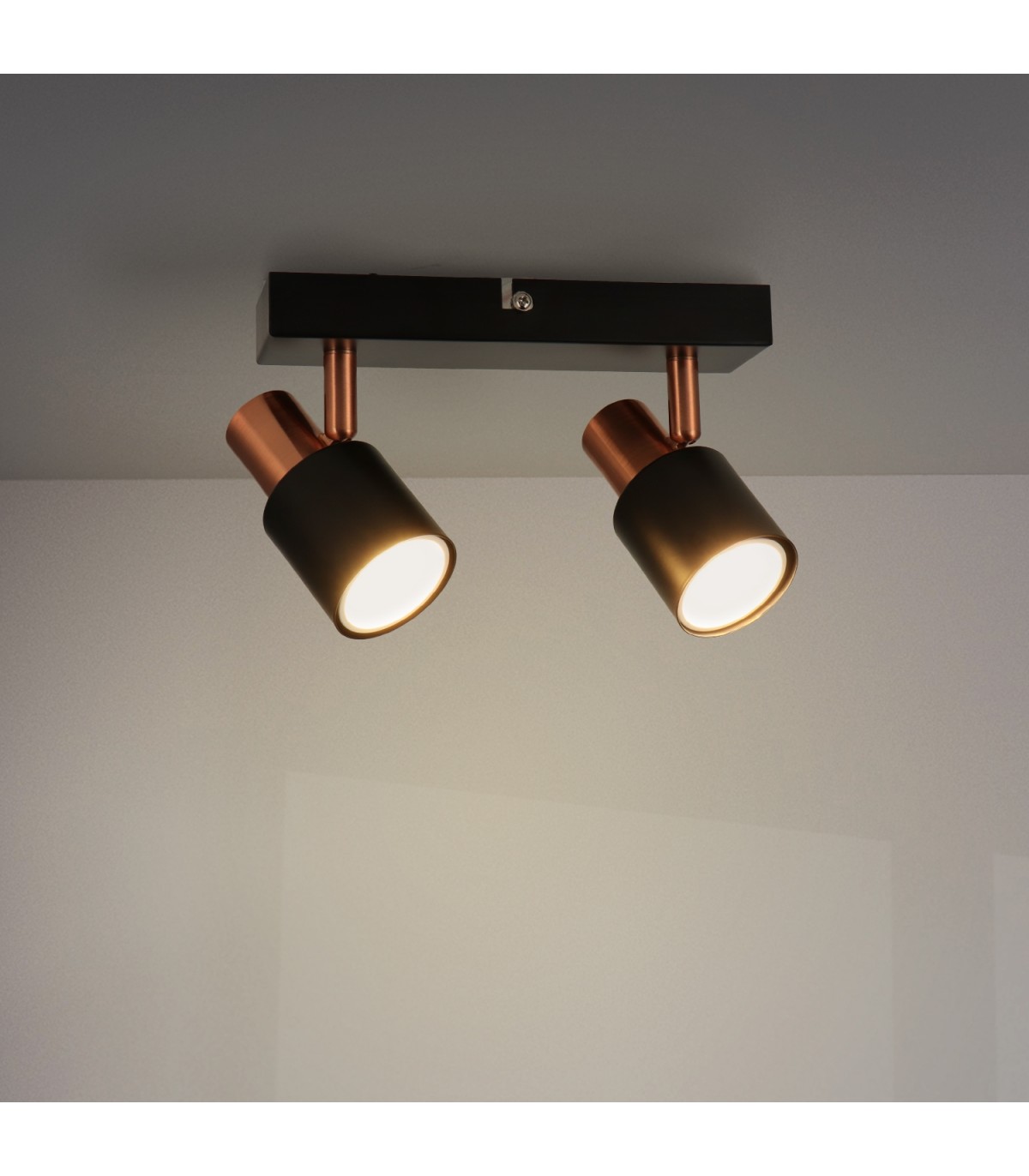 Aplique de Techo Gu10 Orientable Serie GOLD 2 Focos