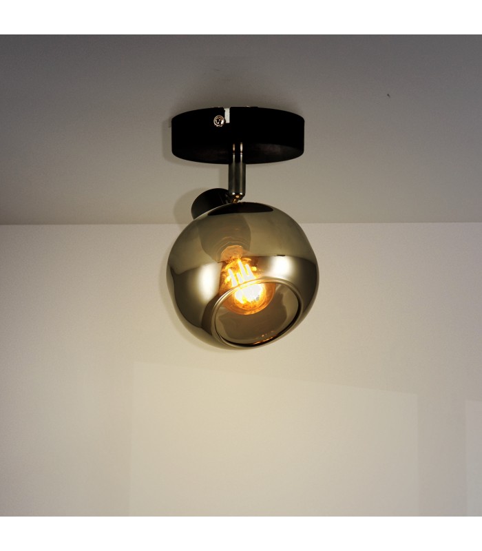 Aplique de Techo E14 Orientable Serie GLASS 1 Foco