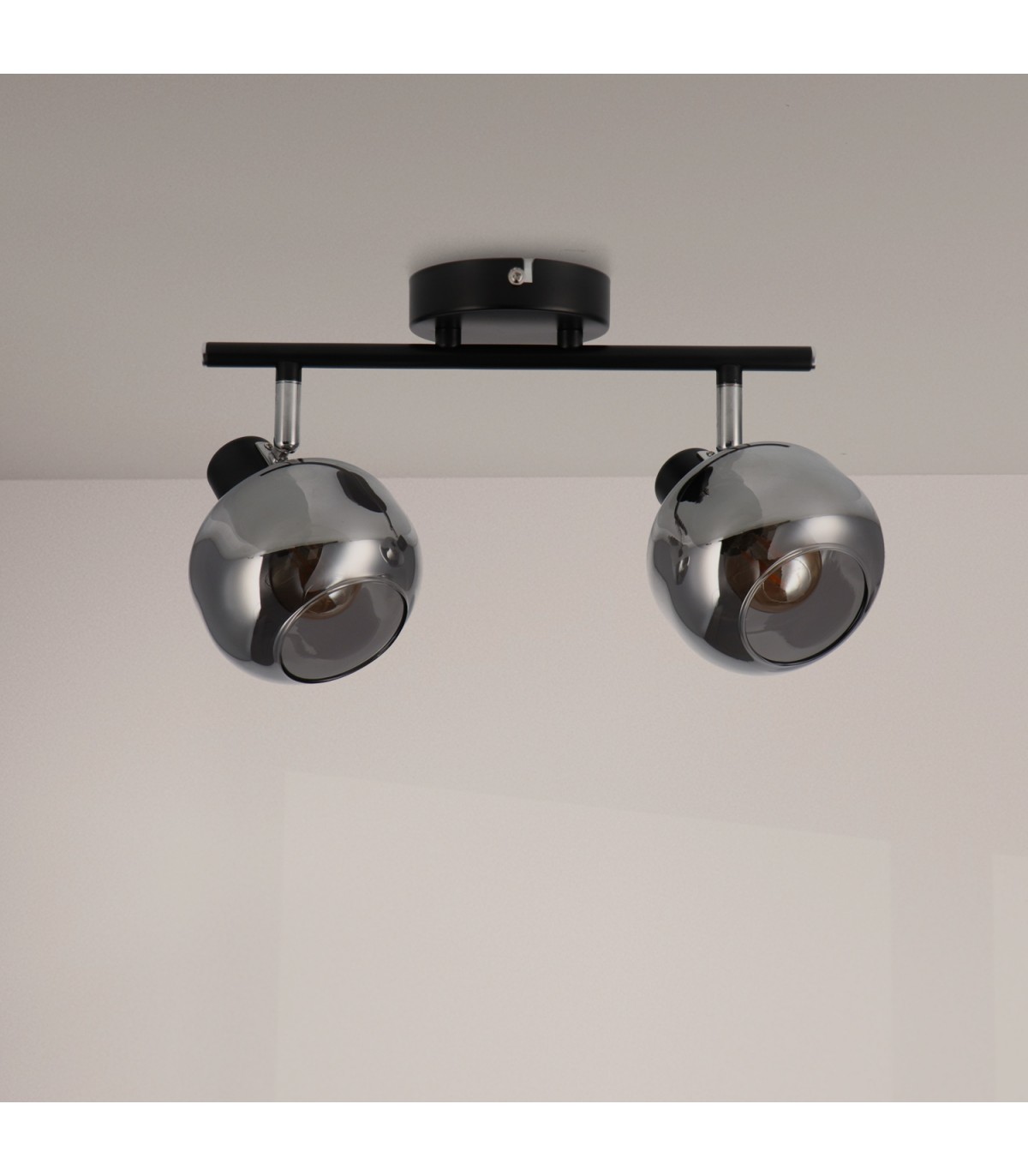 Aplique de Techo E14 Orientable Serie GLASS 2 Focos